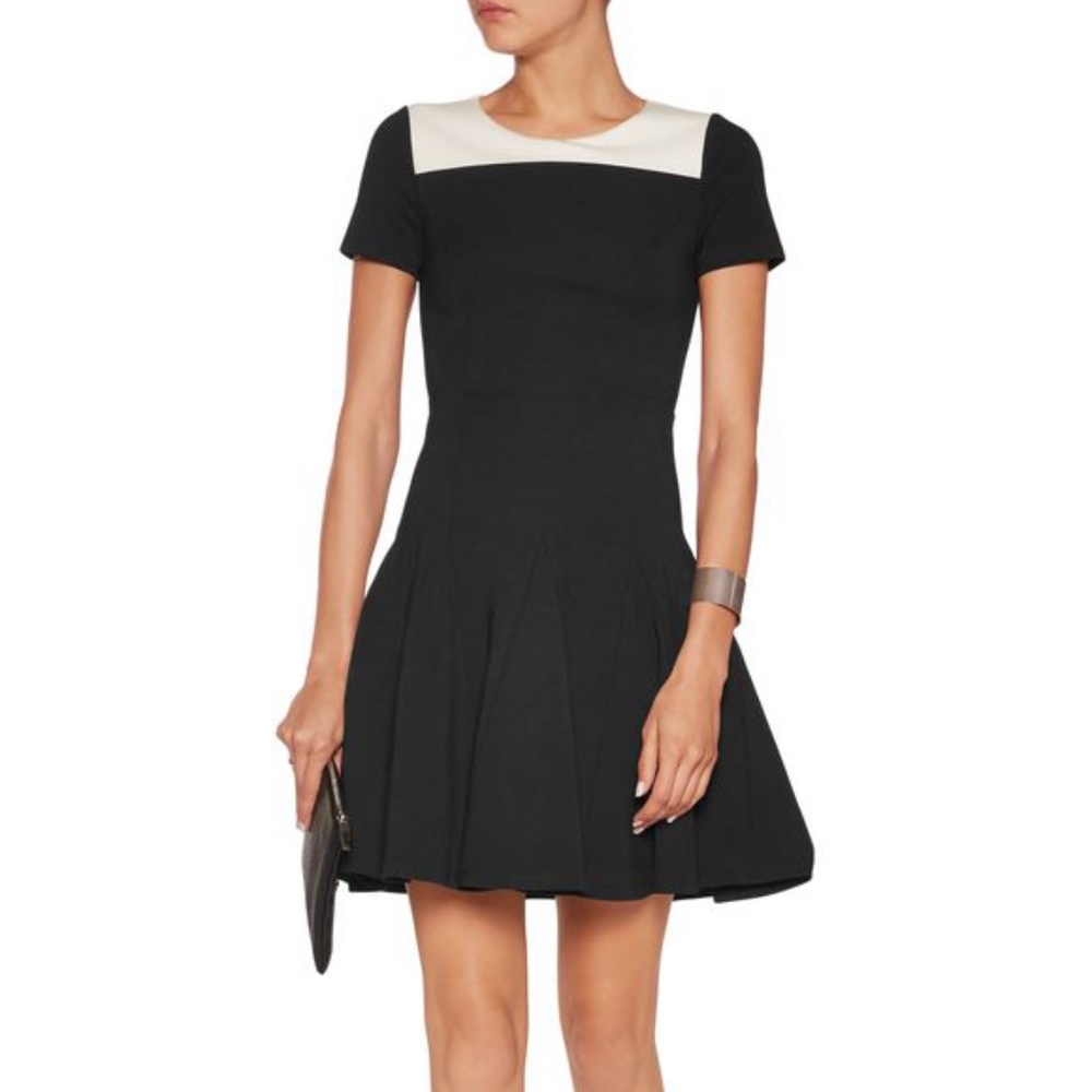 Halston Heritage Ponte Knit Fit/Flare (B&W size 8)